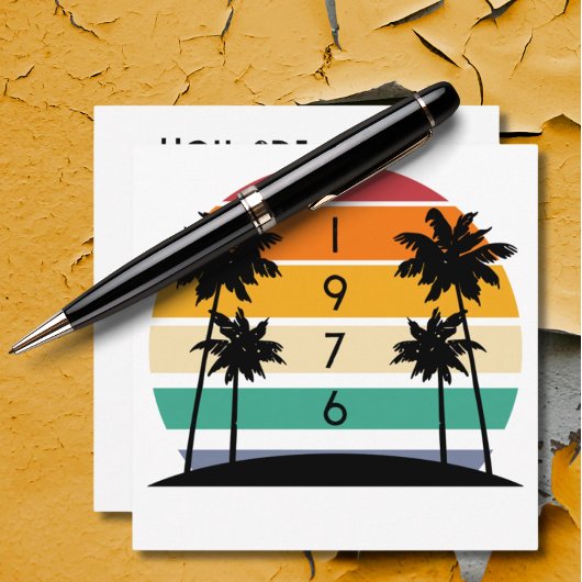 1976 Retro Stripe Sunset  Kaart