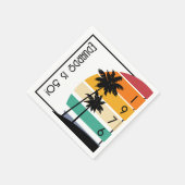 1976 Retro Stripe Sunset  Servet (Hoek)