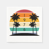 1976 Retro Stripe Sunset  Servet (Voorkant)