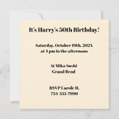 1976 Retro Stripe Vintage Poster Sinaasappel Kaart (Achterkant)