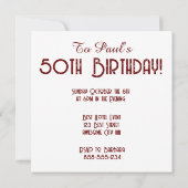 1976 Retro Stripe Zon 50e Verjaardag Kaart (Achterkant)