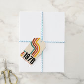 1976 Retro Stripes  Cadeaulabel (Met Touw)