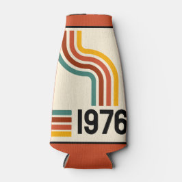 1976 Retro Stripes Vintage 50th Birthday Flesjeskoeler