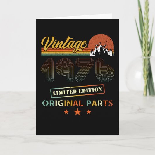  1976 Retro Verjaardag Kaart (Voorkant)