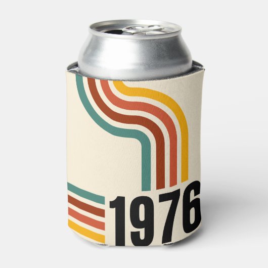 1976 Retro Vintage Poster 50th Birthday Can Cooler (Blikje Voorkant)