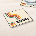1976 Retro Vintage Poster Verjaardag of reünie Kartonnen Onderzetters<br><div class="desc">.: 1976 maar u kunt het jaar op dit ontwerp veranderen .: Retro Styling .: Coördinerende beschikbare design .: Andere beschikbare jaren .: Groot voor een verjaardagsverjaardag</div>