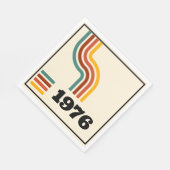 1976 Retro Vintage Poster Verjaardag of reünie Servet (Hoek)