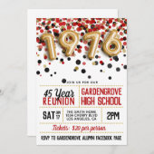 1976 Reunion middelbare school Kaart (Voorkant / Achterkant)