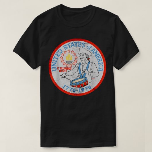 1976 tweehonderd halve dollar patriot verkocht t-shirt (Design voorkant)