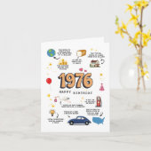 1976 Verjaardag Kaart voor man en vrouw (Gele Bloem)