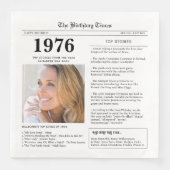 1976 Verjaardags Krant Servet (Voorkant)