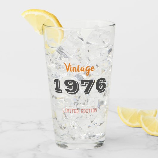  1976 Verjaardagsglas – Limited Edition 50th Glas (Voorkant ijs)