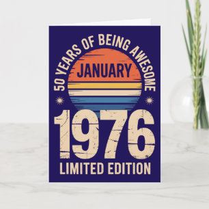 1976 Vintage 50e Verjaardag Limited Edition Kaart