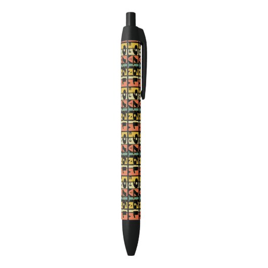  1976 ZWARTE INKT PEN (Achterkant (Verticaal))