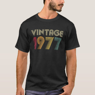  1977 44e verjaardag Gift 44 jaar oude Mannen W T-shirt