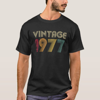 1977 48e Verjaardag Retro Mannen Vrouwen 48 Jaar T-shirt
