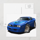 1977-78 Trans Am Blue Briefkaart (Voorkant / Achterkant)