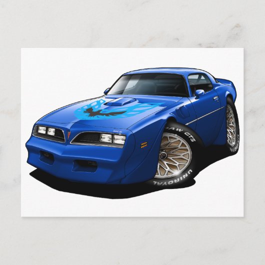1977-78 Trans Am Blue Briefkaart (Voorkant)