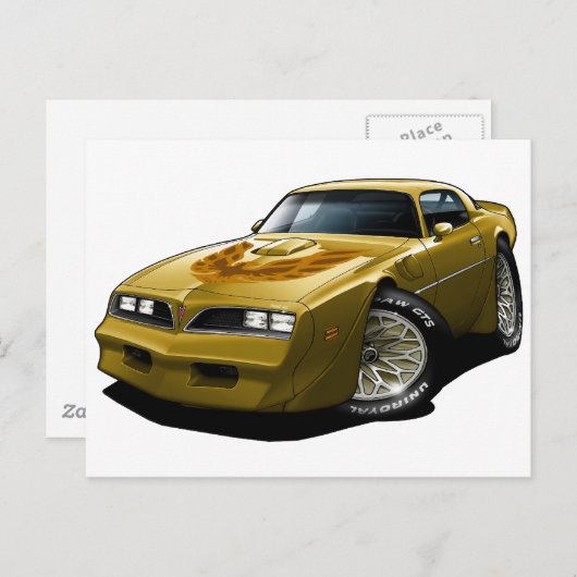 1977-78 Trans Am Gold Briefkaart (Voorkant / Achterkant)