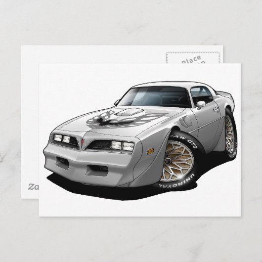 1977-78 Trans Am White Briefkaart (Voorkant / Achterkant)