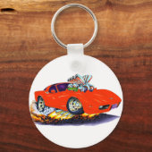 1977-79 Corvette Red Car Sleutelhanger (Voorkant)