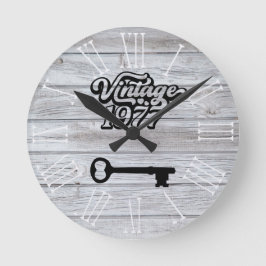 1977  acrylwandklok ronde klok