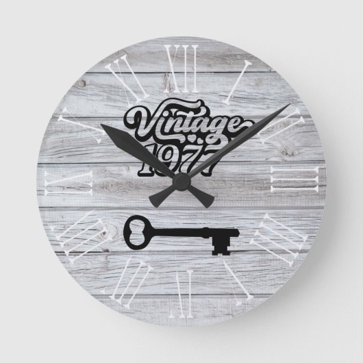 1977  acrylwandklok ronde klok (Voorkant)