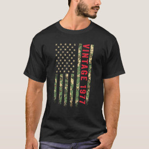 1977 Amerikaanse vlag Camo 45 jaar oud 45th T-shirt