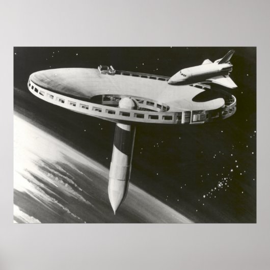 1977 Concept voor NASA-ruimtestation Poster (Voorkant)