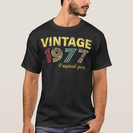 1977 Cool 47 Jaar Oud Dag 47e Verjaardag T-shirt (Voorkant)