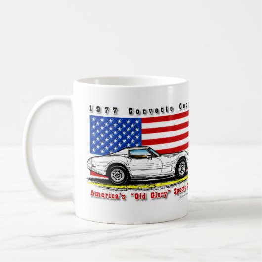 1977 Corvette Coffee-Mok Koffiemok (Links)