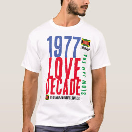 1977 ECHTE MANNEN /MET LANGZAME DANS Heren Basic T T-shirt