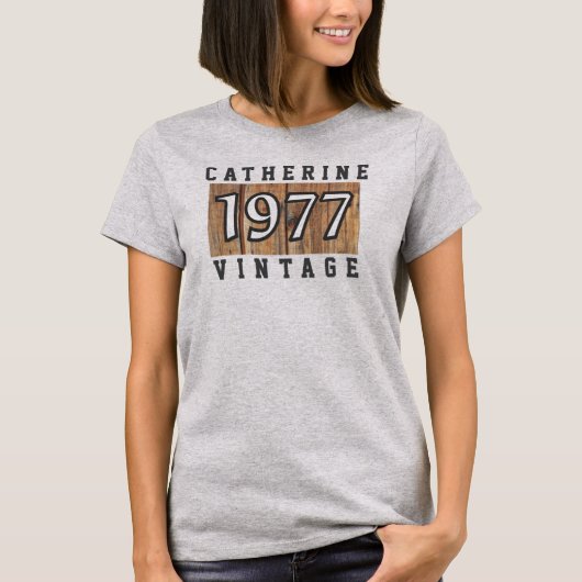 1977 Geboortejaar T-Shirt (Voorkant)