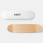 1977 Hashtag 48 Verjaardag Jubileum Persoonlijk Skateboard (Horizontaal)