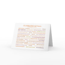 1977 Herinneringen 40ste Verjaardag Kaart