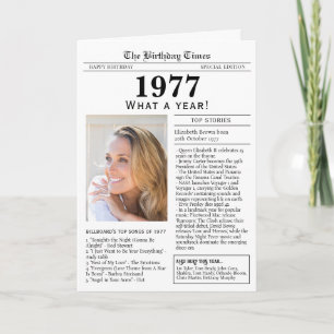 1977 Kranten Verjaardagskaart Kaart