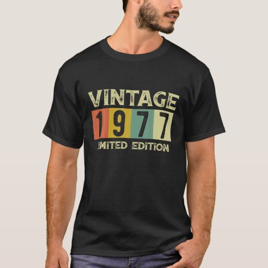  1977 Limited Edition 44th Birthday T-shirt (Voorkant)