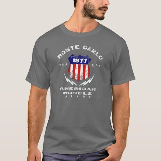 1977 Monte Carlo American Muscle v3 T-shirt (Voorkant)
