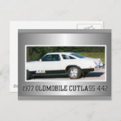 1977 Olds 442 Briefkaart (Voorkant / Achterkant)