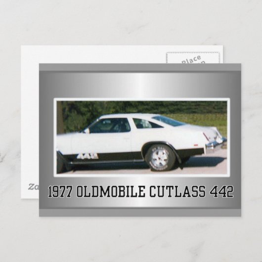 1977 Olds 442 Briefkaart (Voorkant / Achterkant)