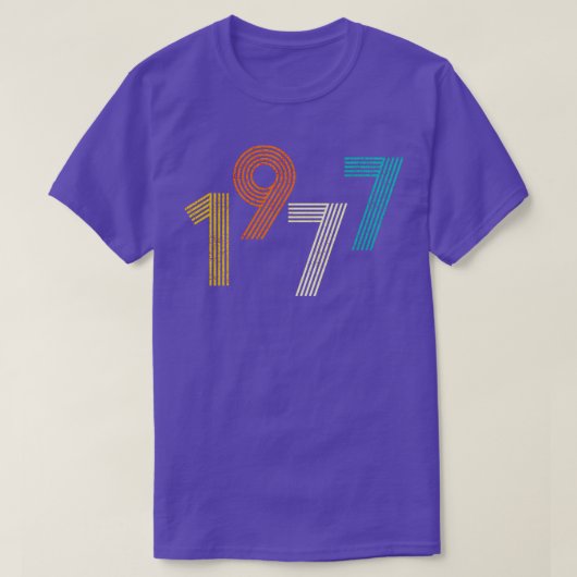 1977 Retro Birthday  T-shirt (Design voorkant)