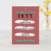 1977 Top Verjaardagslijst Kaart (Gele Bloem)