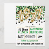 1977 Uitnodiging tot hereniging van de middelbare  (Voorkant / Achterkant)