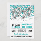 1977 Uitnodiging tot hereniging van de middelbare (Voorkant)