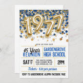 1977 Uitnodiging tot hereniging van de middelbare  (Voorkant / Achterkant)