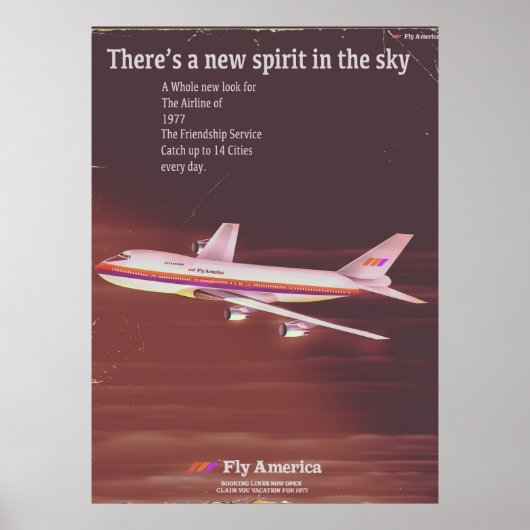 1977 vintage Airliner poster (Voorkant)