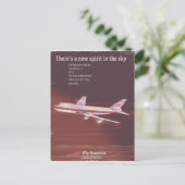 1977 vintage stijl Airliner poster Briefkaart (Staand voorkant)