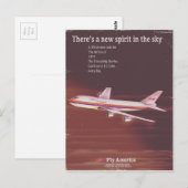 1977 vintage stijl Airliner poster Briefkaart (Voorkant / Achterkant)