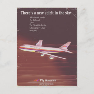 1977 vintage stijl Airliner poster Briefkaart