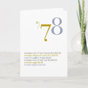 1978 Birthday Fun Facts Kaart